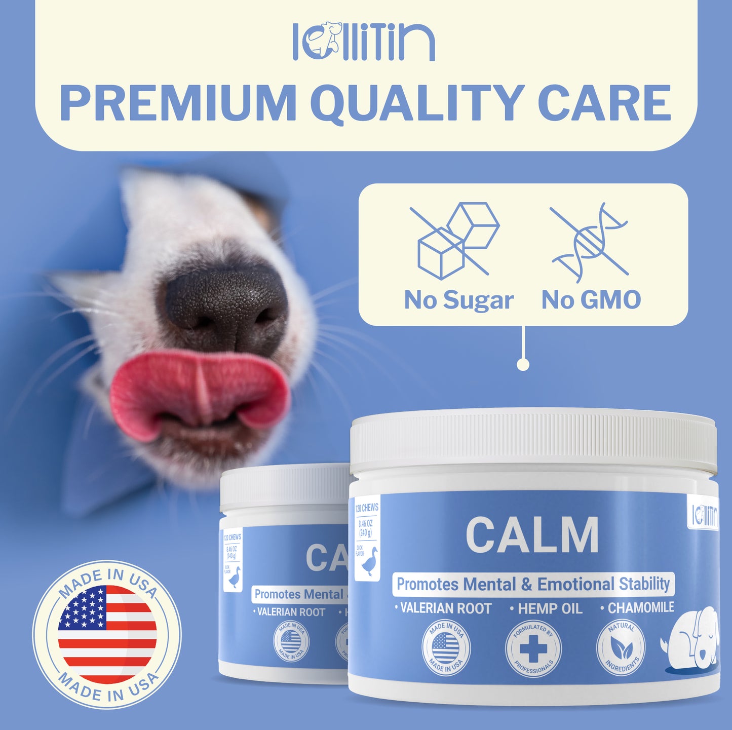 LOLLITIN - CALM - 120 CHEWS - DUCK